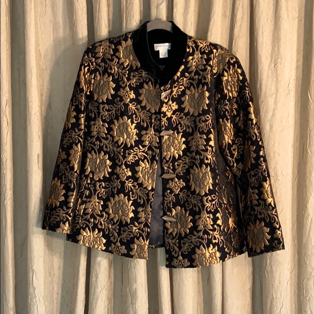 Black Chenille and Gold Special Occasion Jacket